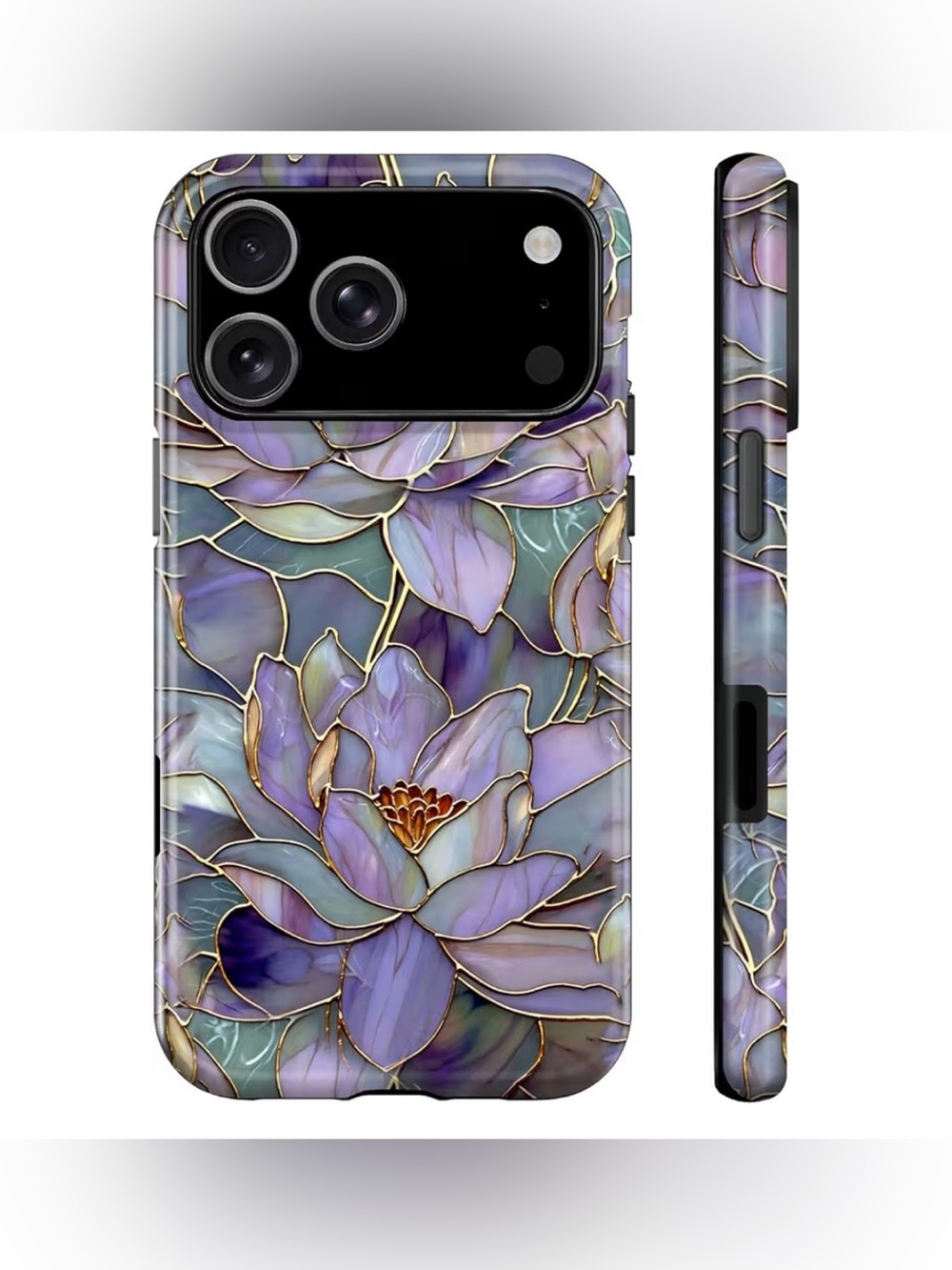 iPhone 17 Air Purple Lotus Floral Protective Phone Case – Brand New